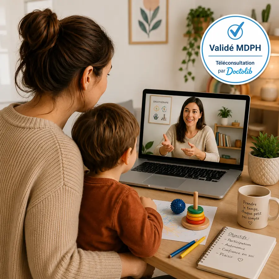 Bilan en ergothérapie en téléconsultation Doctolib pour enfant, Ergothérapeute Rouen